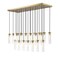 Z-Lite Beau Linear Chandelier, 23-Light, 18 In.W x 54 In.L x 12.75 In.H, Rubbed Brass/Clear 740P-23L-RB - alternate 8